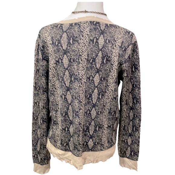 Fate Distressed Snake Print Sweater - Picture 5 of 7